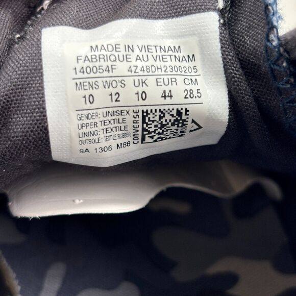 Converse Shoes Men 10 Navy Chuck Taylor All Star Low Top Canvas Camo 140054F EUC - Picture 9 of 9